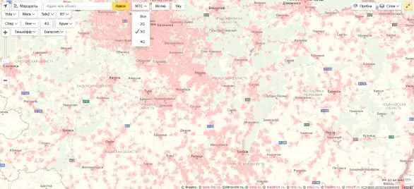 Зона покрытия МТС 3G